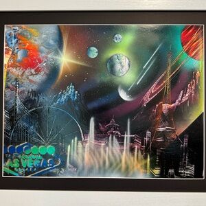 Spray Paint Street Art Welcome To Fabulous Las Vegas Nevada Outer Space Bellagio